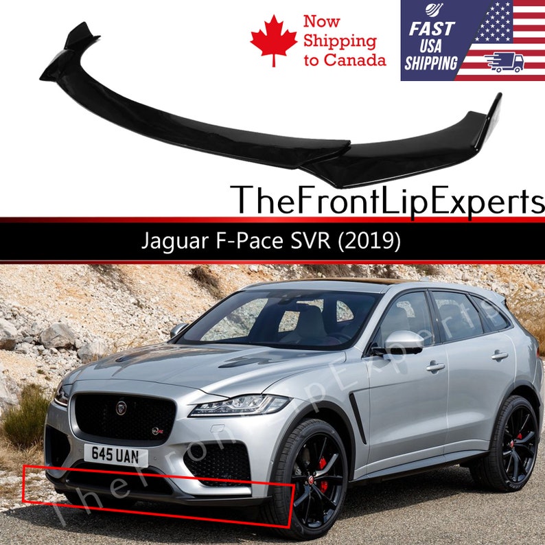 Jaguar F Pace SVR 2019 Front Lip Bumper Splitter Chin Gloss Etsy