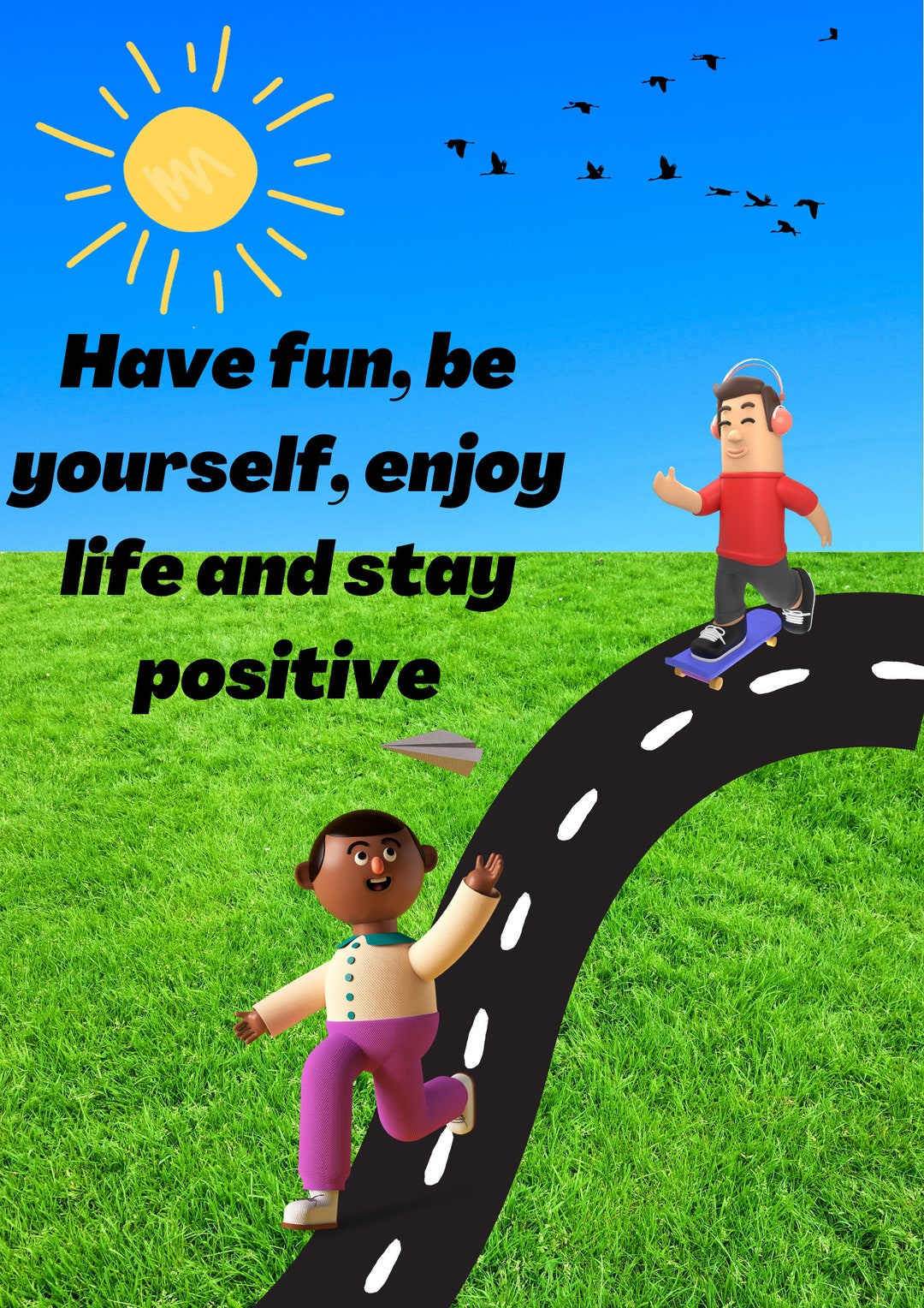 Have Fun, Be Yourself, Enjoy Life and Stay Positive Digital Download - Etsy