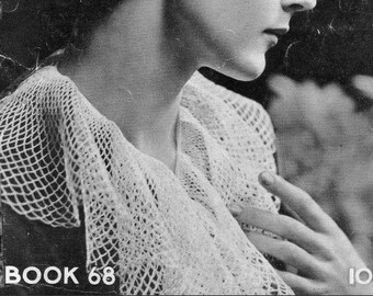 Vintage Knitting Digital PDF Pattern - Crochet Cascade Collar 1930s