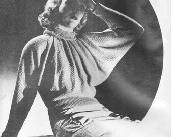 Hostess jumper - Vintage Knitting Digital PDF Pattern 1937
