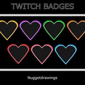 Twitch サブバッジ、ビットバッジ、Twitch エモート - ネオンハーツ