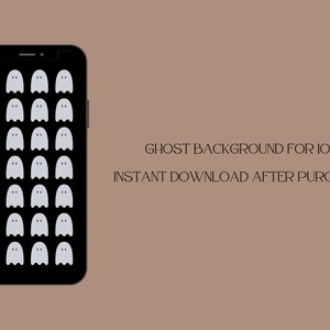 Black and white ghost lock screen for iPhone