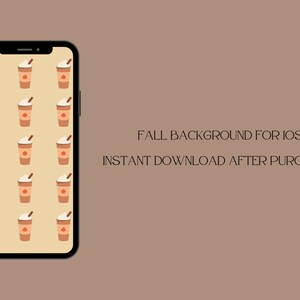 Pumpkin spice latte lock screen for iPhone