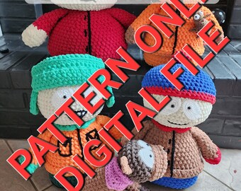 Bus Stop Boys Bundle Crochet Pattern Pack - 4 Patterns including an extra friend