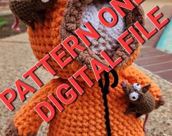 Hood Rat Crochet Pattern - South Park inspired Kenny plush doll toy