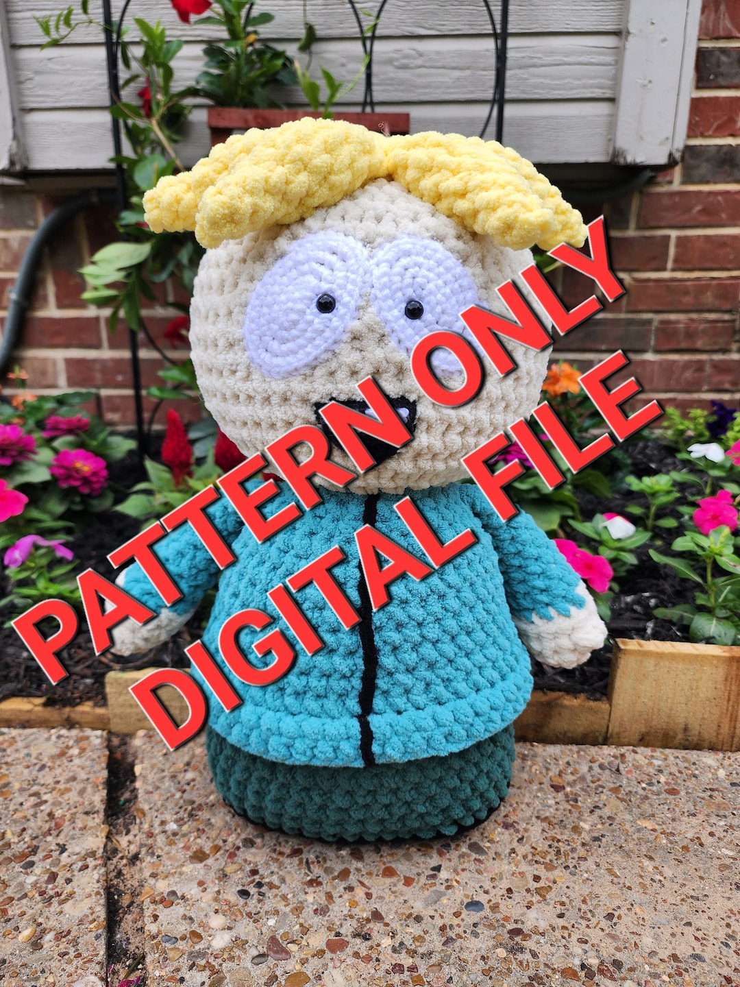 Hamburgers Crochet Pattern South Park Inspired Butters Plush Etsy