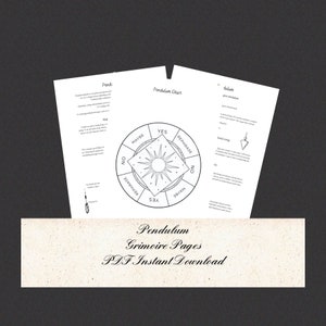 Pendule / Livre de l&#39;ombre / Guide des sorcières / Wiccan / Pagan / Grimoire / Symbolisme / PDF Téléchargement instantané