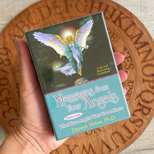 Cartas raras e fora de catálogo do Oráculo Message from Your Angels de Doreen Virtue – Baralho de Tarô Lacrado de Fábrica, Colecionável (2004)