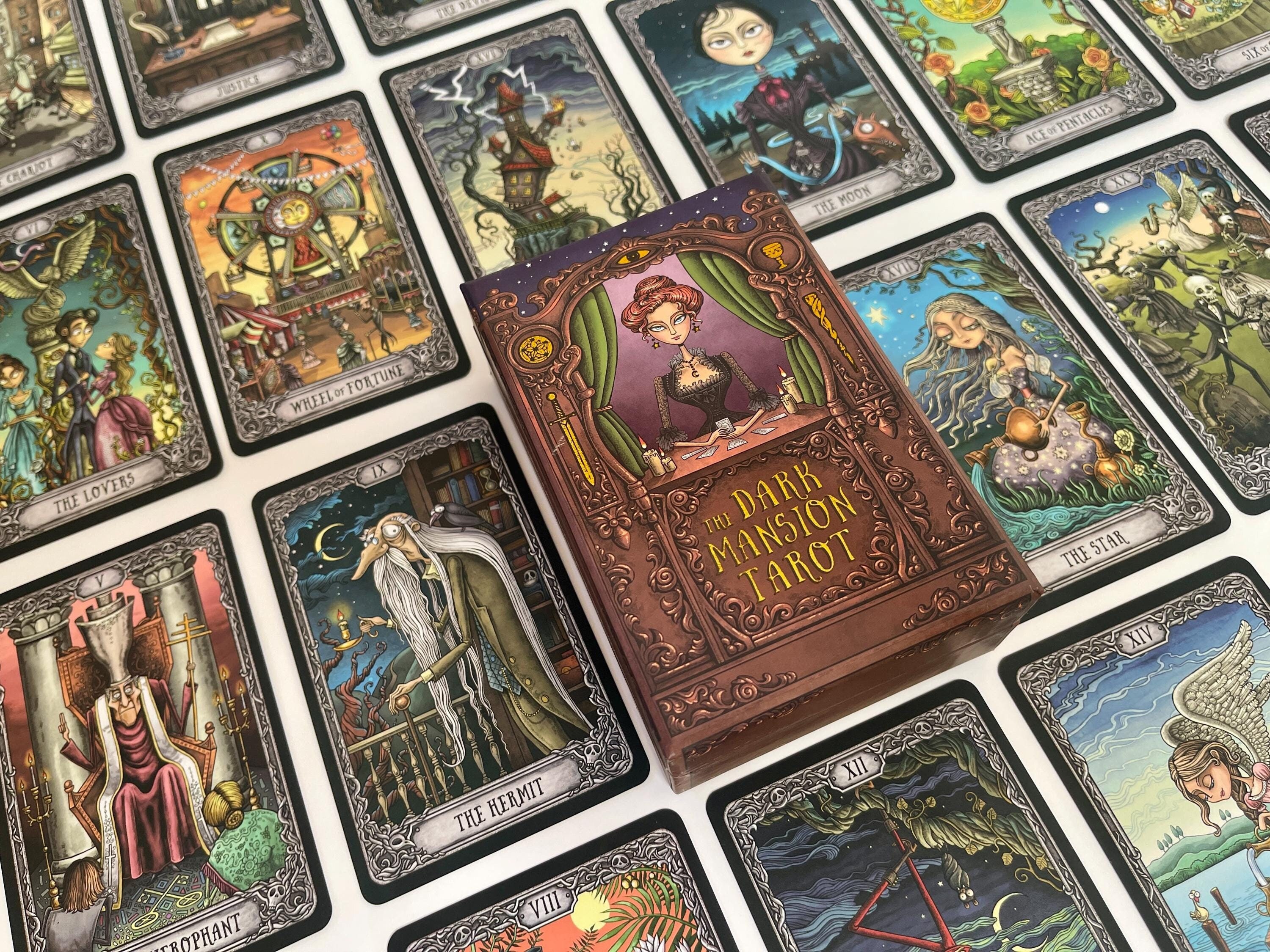 The Dark Mansion Tarot 3rd Edition by Taroteca Studios Black