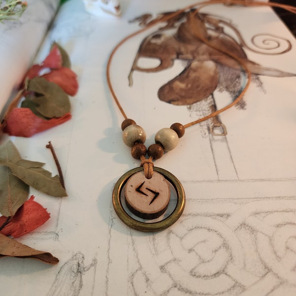 Jera ring rune pendant | Viking rune necklace