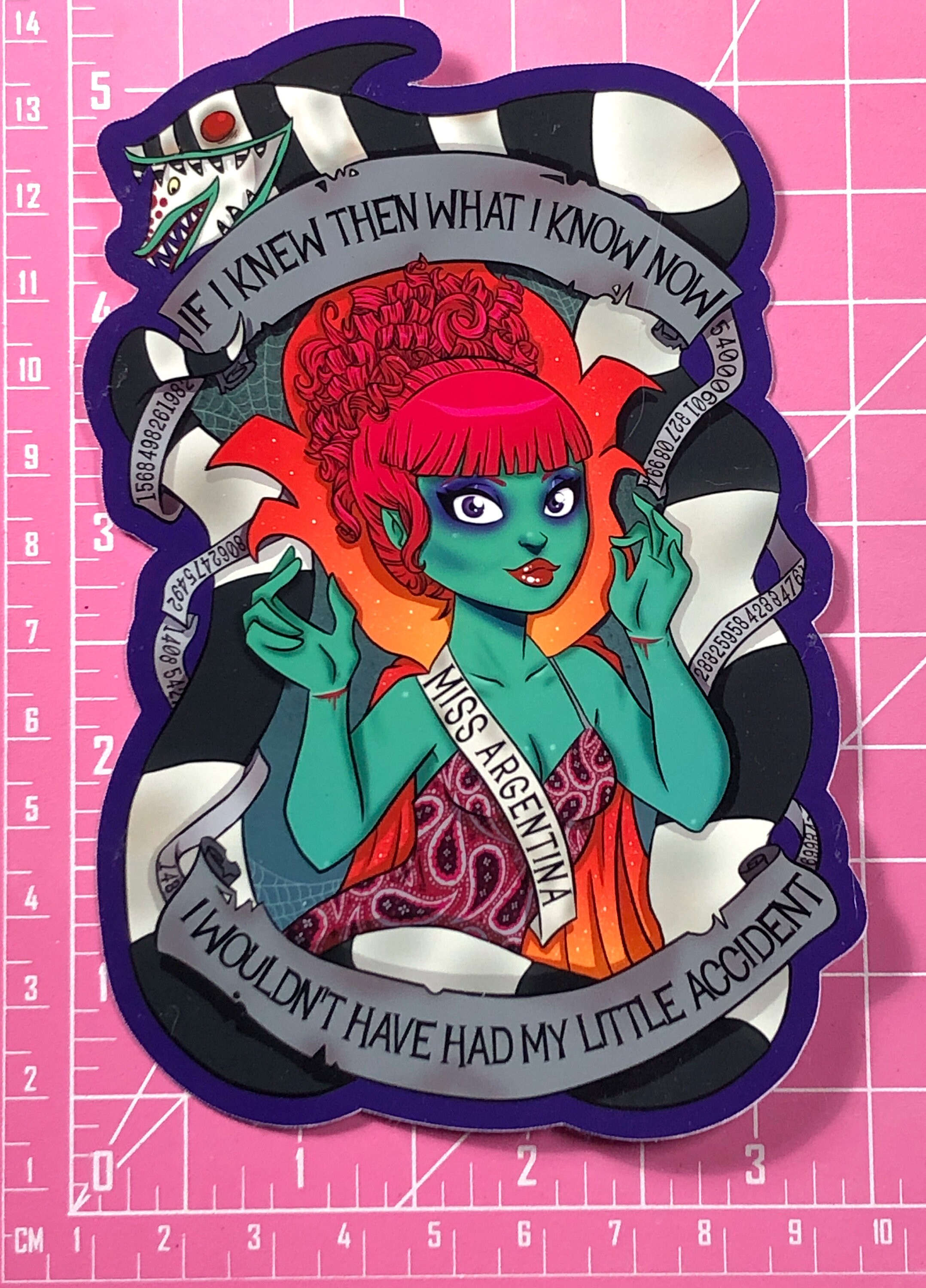 Miss Argentina Beetlejuice Afterlife Waiting Room Sticker - Etsy