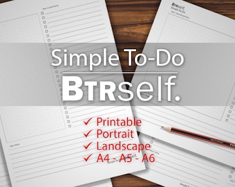 Simple To-Do List: Printable Task Organizer and Planner for Productivity and Time Management