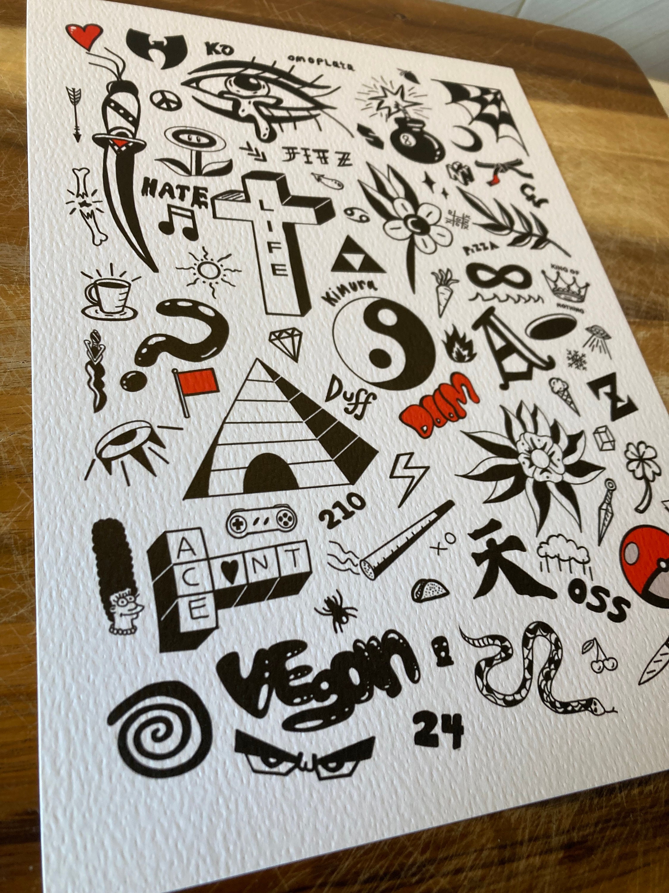 A6 Stencil Paper for Stick and Poke Tattoo + Custom Design
