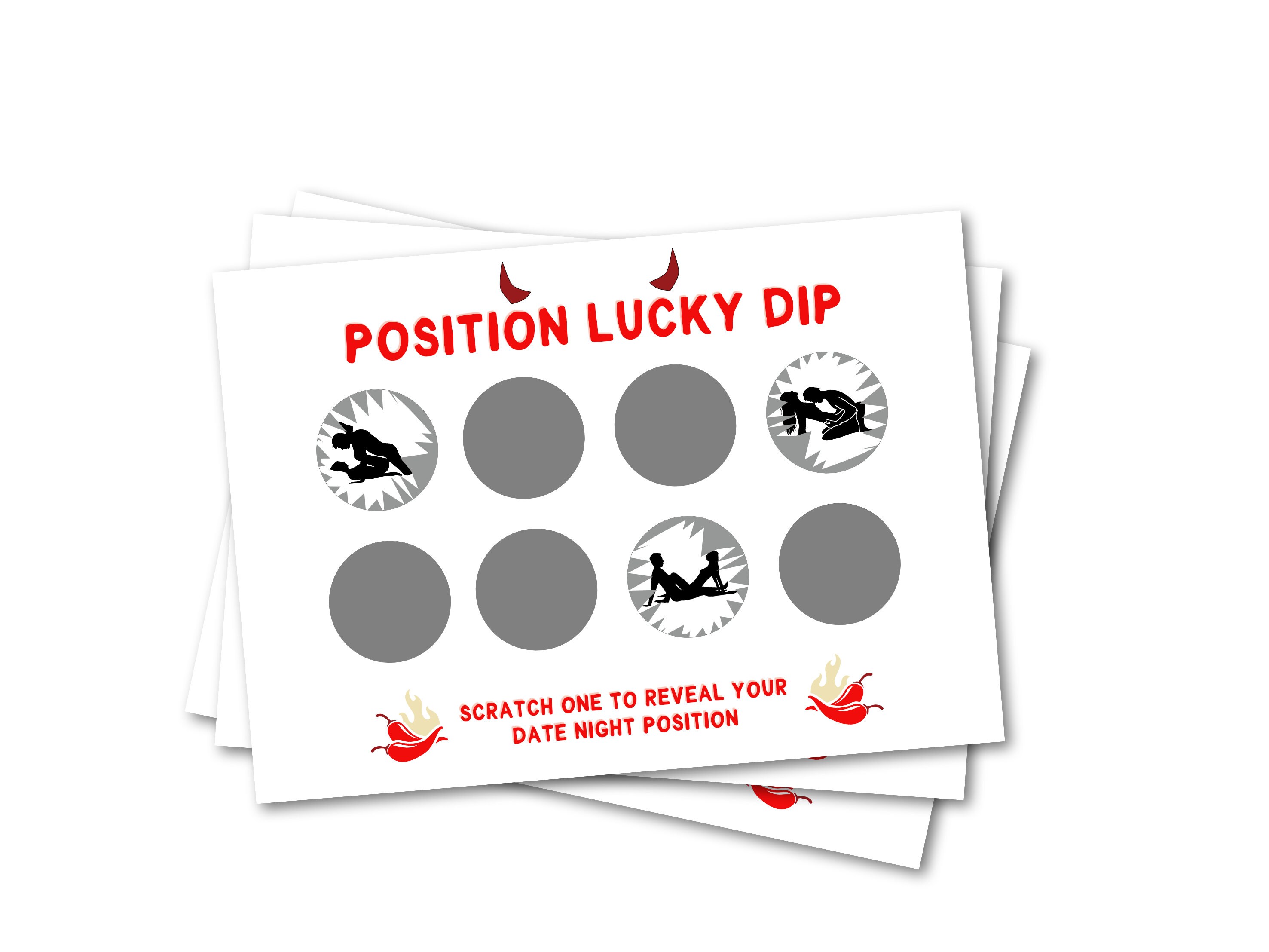 Position Lucky Dip Card Date Night Card Adult Scratch Card Etsy