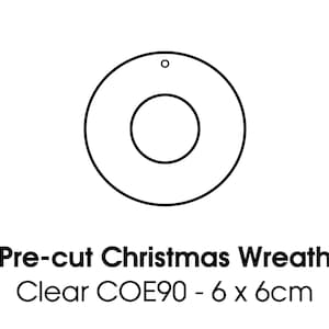 Corona navideña precortada de vidrio fundido - COE90