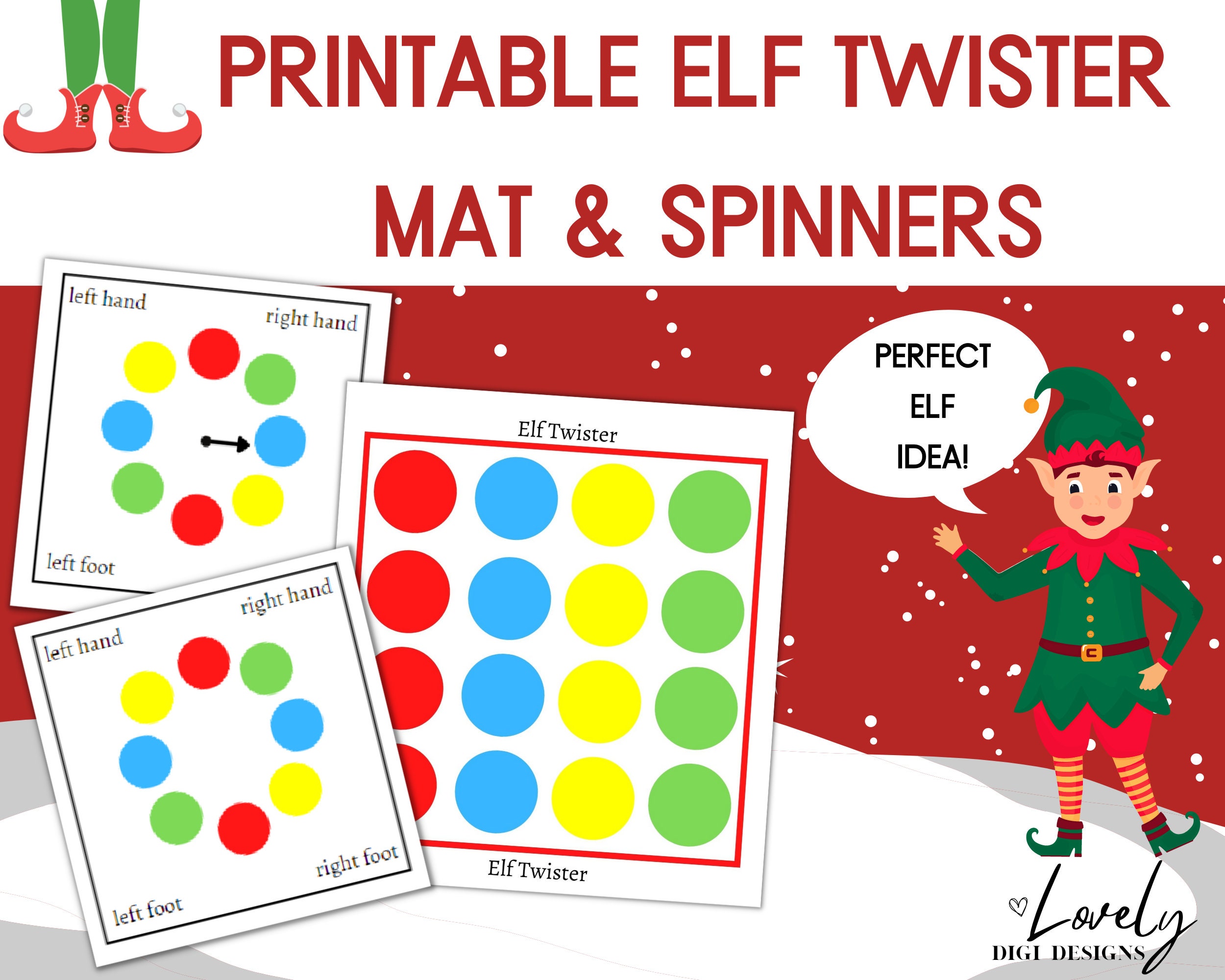 Twister Game Spinner Template