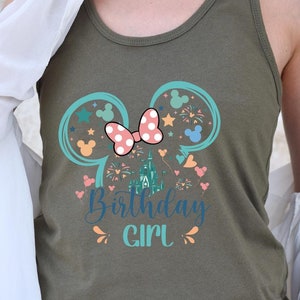 Disney Birthday Racerback, Custom Birthday Shirt, Bday Princess Top, Disneyworld Trip Tank Tops, Disney Women Racerbacks