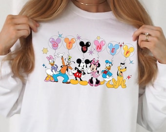 Disney Mickey Co Long Sleeve, Mickey Friends Unisex Tee, 2025 Balloon Ears Shirt