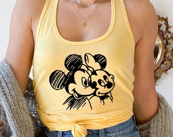 Disney Mickey Minnie Sketch Tank, Disneyworld Racerback