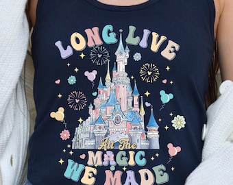 Disney Castle Tank Racerback, Disney Long Live Tank for Women, Mickey Ears Outfit For Disney Trip, Balloon Disney Top, Disneyworld Tank