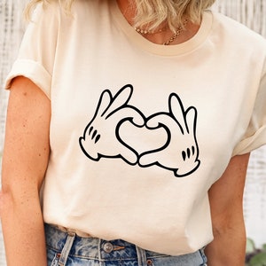 Disney Mickey Hands T-shirt, Mickey Love Shirt, Disney Vacation T-shirt,  Disney Trip Shirt, Disney Womens Shirt, Unisex Mickey Hands Tee