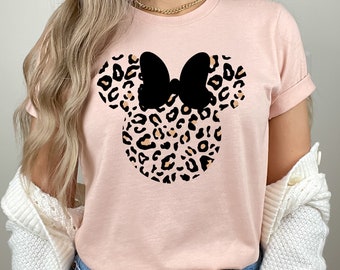 Minnie Leopard Print Shirt, Disney Safari Trip Matching Tee