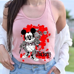 Disney Mickey Racerback, Disneyworld Ladies Mickey Tank, Disney Mickey Top, Womens Disney Tank, Disney Mickey Shirt
