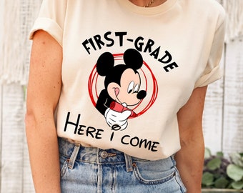 Mickey Mouse 1st Grade Shirt, Back To School Tee