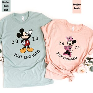 Disney Just Engaged shirts, Honeymoon Shirts, Disney Couple Shirt, Engagement Party Shirt, Bride and Groom Gift, Bachelorette Party