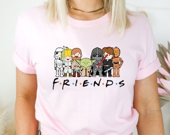 Star Wars Friends Cartoon T-shirt: Galaxy Lover Tee