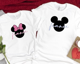 Disney Fiance Shirts, Engagement T-shirts, Couple Matching Tees