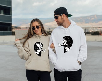 Mickey Minnie Couple Hoodie, Disney Matching Sweatshirt