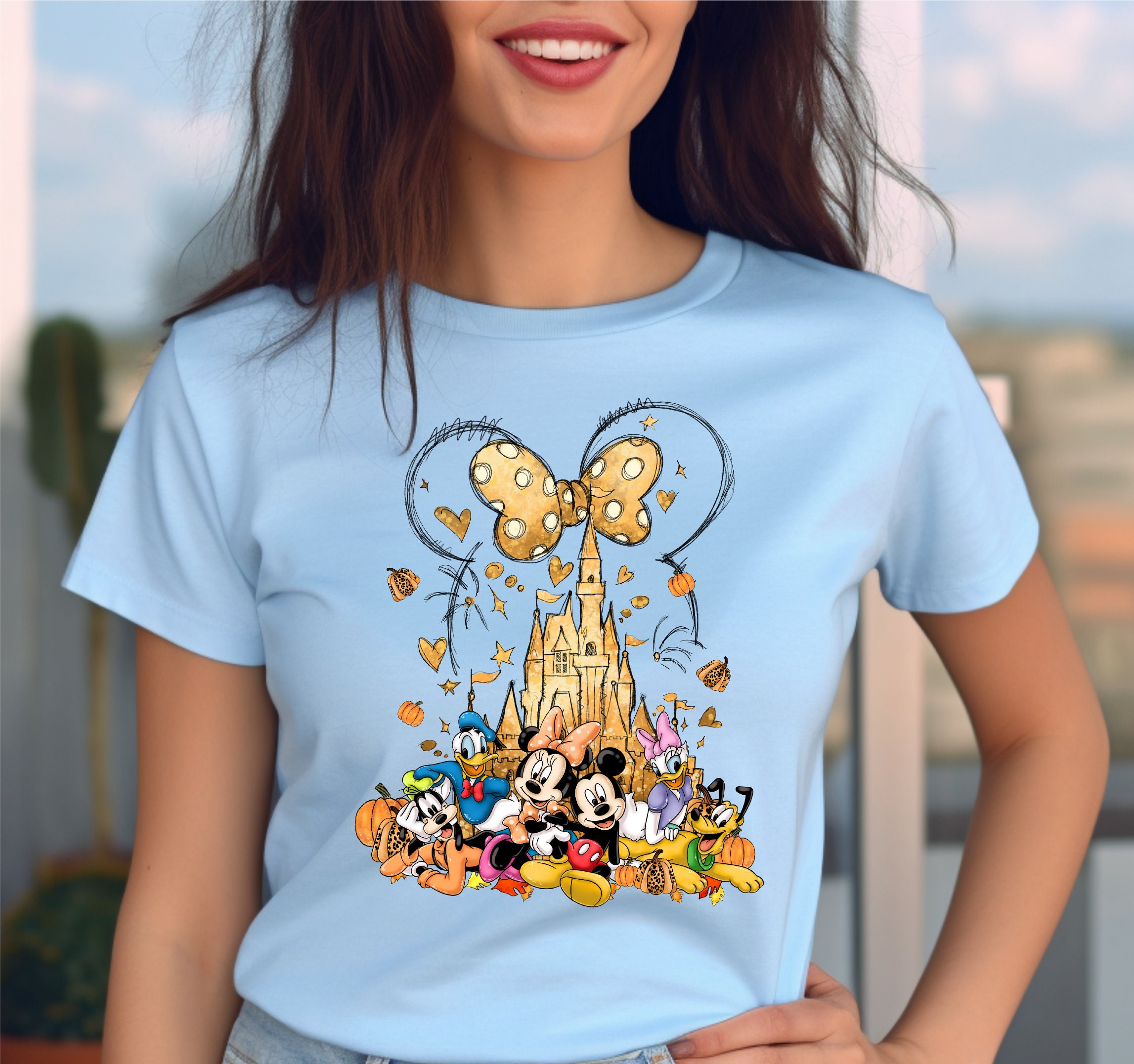 Disney Fall Themed Shirt, Watercolor Castle T-shirt, Mickey Friends Tee ...