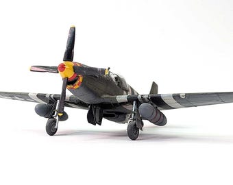 Pro-Built- Painted, Handmade 1:72 scale P-51B Mustang "Old Crow"