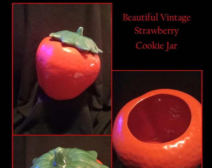 1960's Strawberry Cookie Jar. Ships Free Etsy