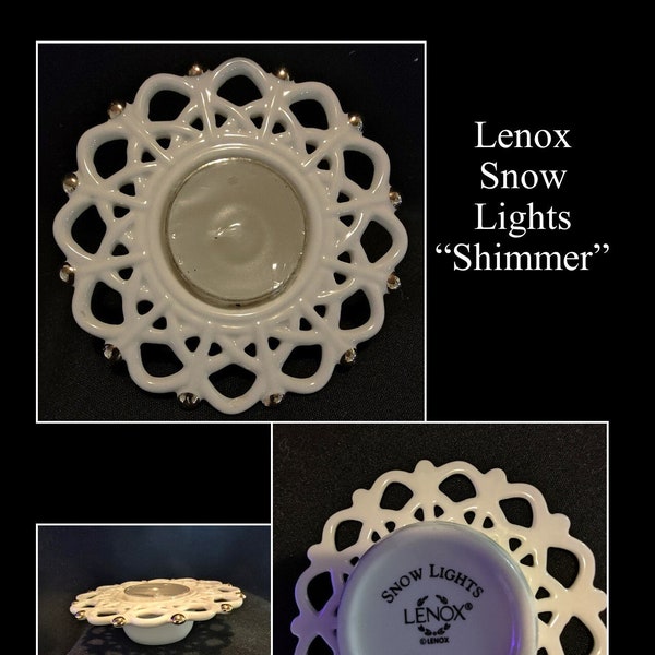 NWOT Lenox Snow Lights Snowflake "Shimmer" Porcelain Votive Tealight Candle Holder. Ships Free