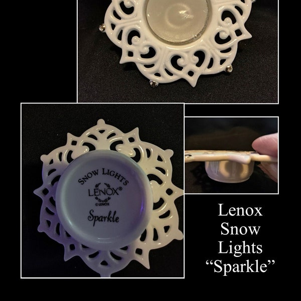 NWOT Lenox Snow Lights Snowflake "Sparkle" Porcelain Votive Tealight Candle Holder. Ships Free