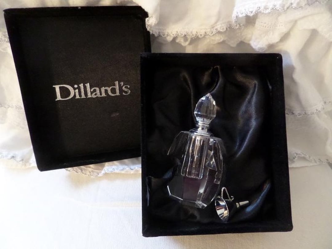 Vintage Dillards Crystal Perfume Bottle. Etsy