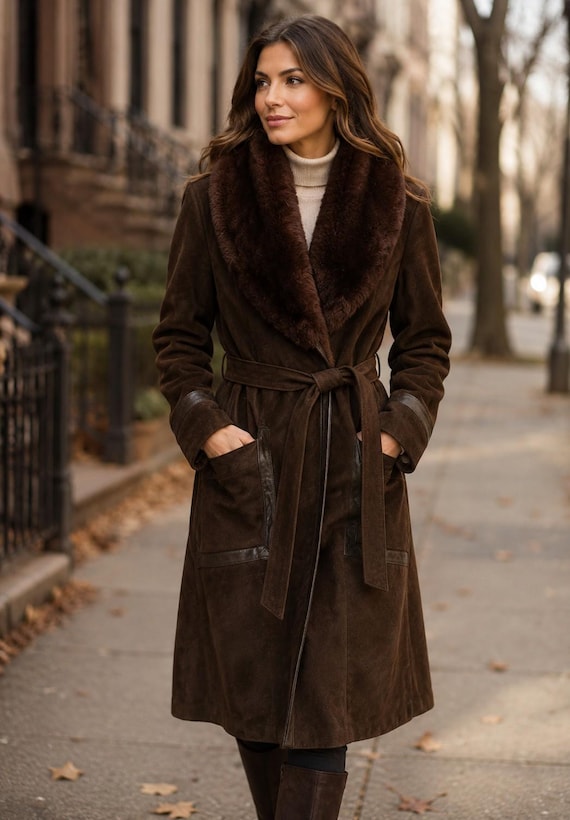1960s Sears suede leather coat. Fully lined. SHIPS FREE