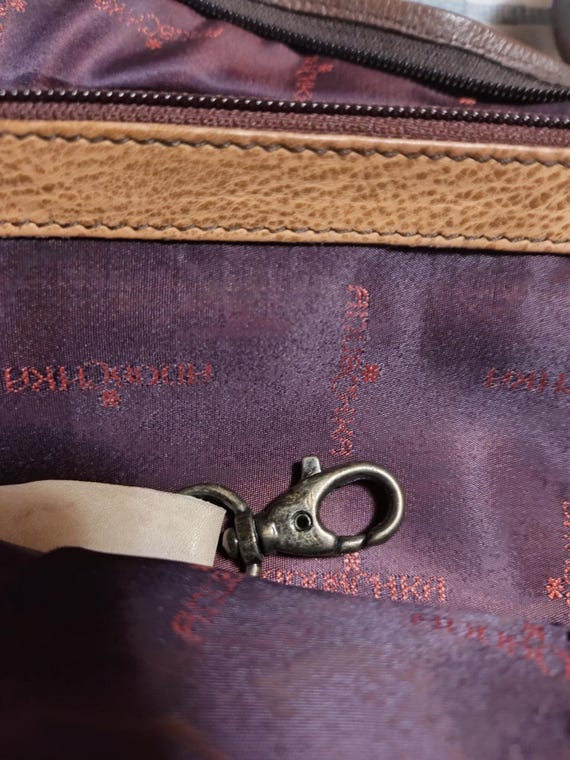 1990's Anuschka Python Bloom Floral Large Hand pa… - image 6