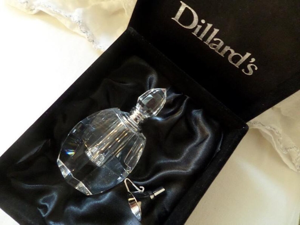 Vintage Dillards Crystal Perfume Bottle. Etsy
