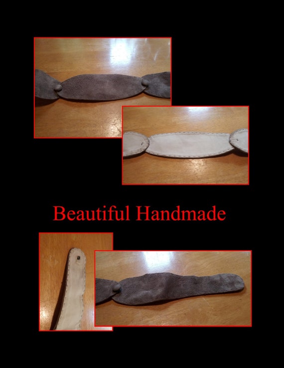 1940-1950 handmade suede belt