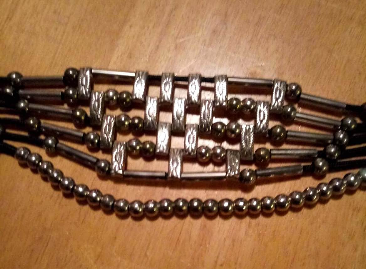 1970 silver tone and black rope belt. SHIPS FREE A-9-scaled.jpg main image 3