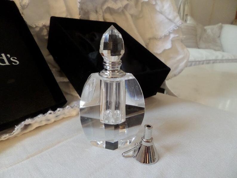 Vintage Dillards Crystal Perfume Bottle. Etsy