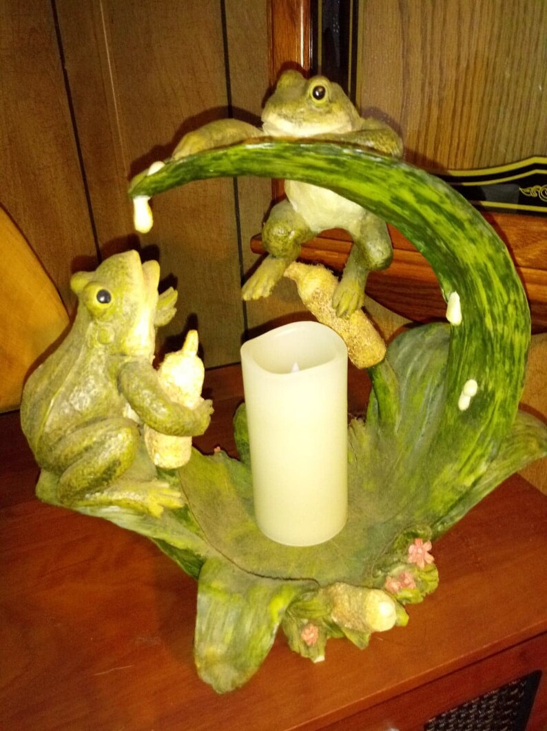 Vintage Frogs Candle/plant Holder Etsy