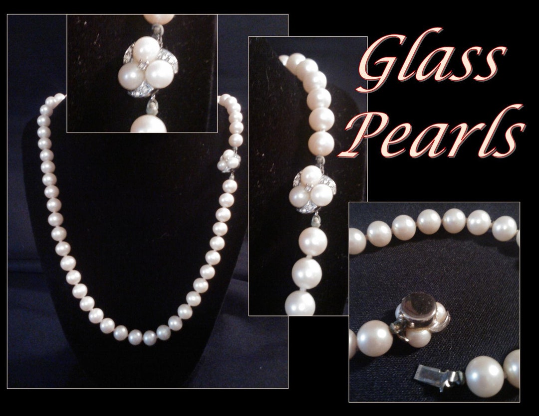 1950’s Glass Pearl Necklace - Etsy