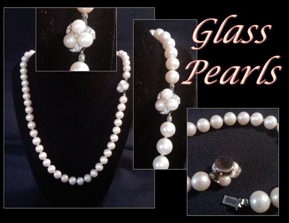 1950's glass pearl necklace - image 1