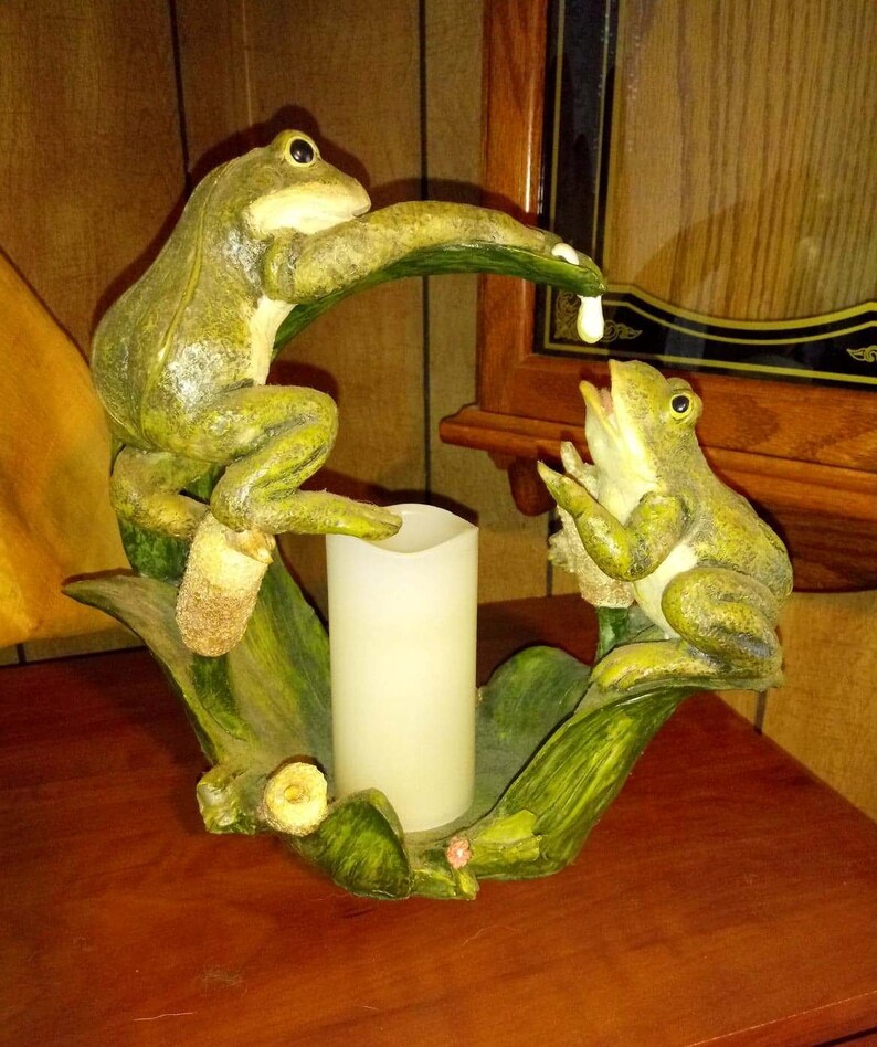 Vintage Frogs Candle/plant Holder Etsy