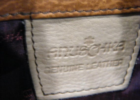 1990's Anuschka Python Bloom Floral Large Hand pa… - image 8