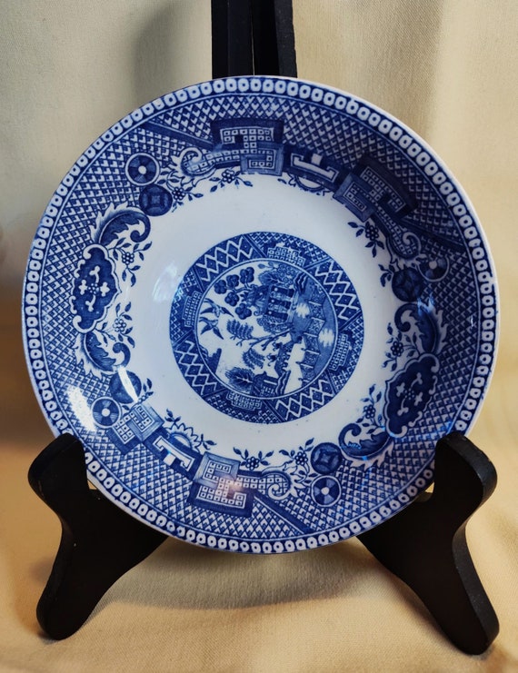 Vintage Boch Freres Willow Woods Pattern Bowl/Trinket Dish. Ships Free